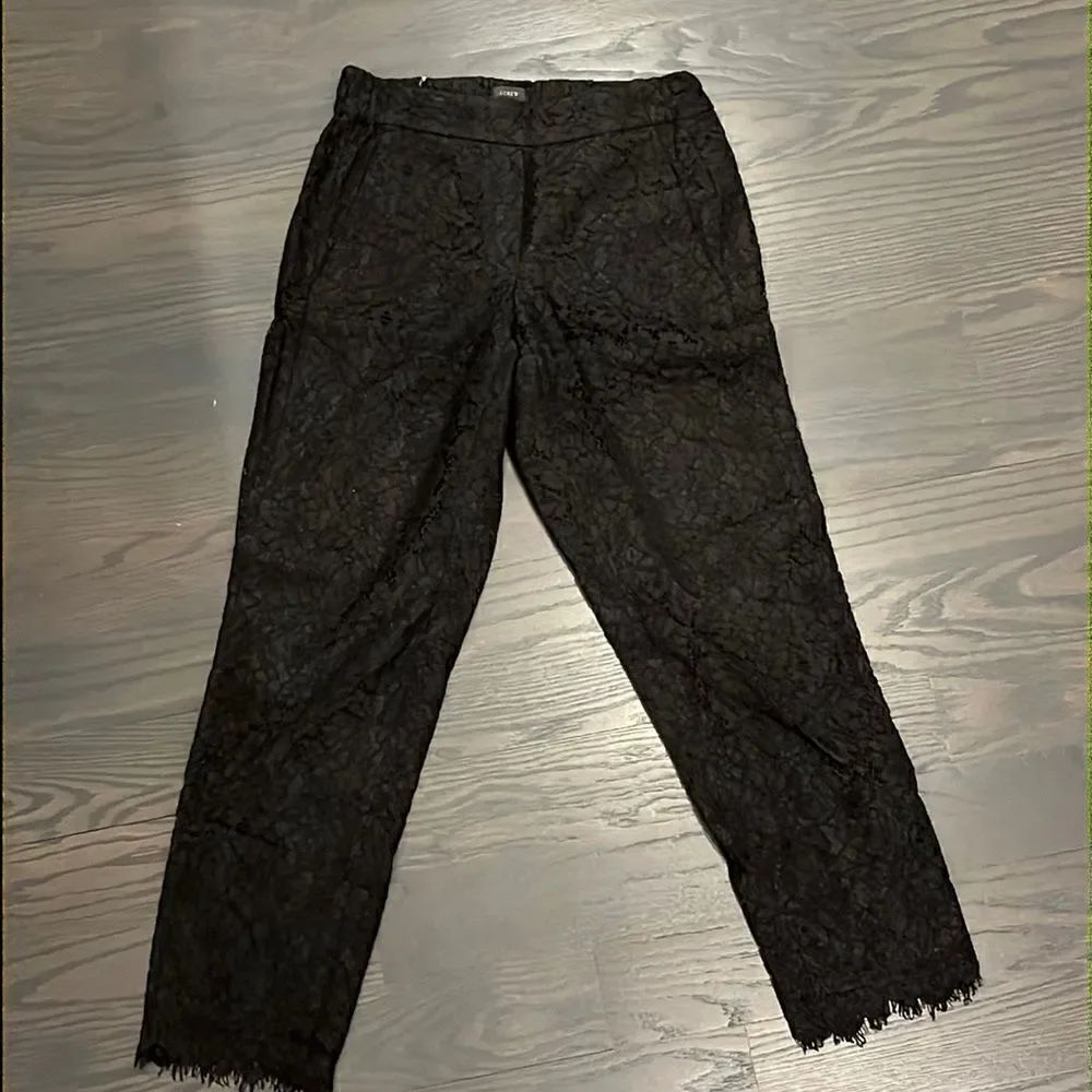 Jcrew Lace Cropped Pants